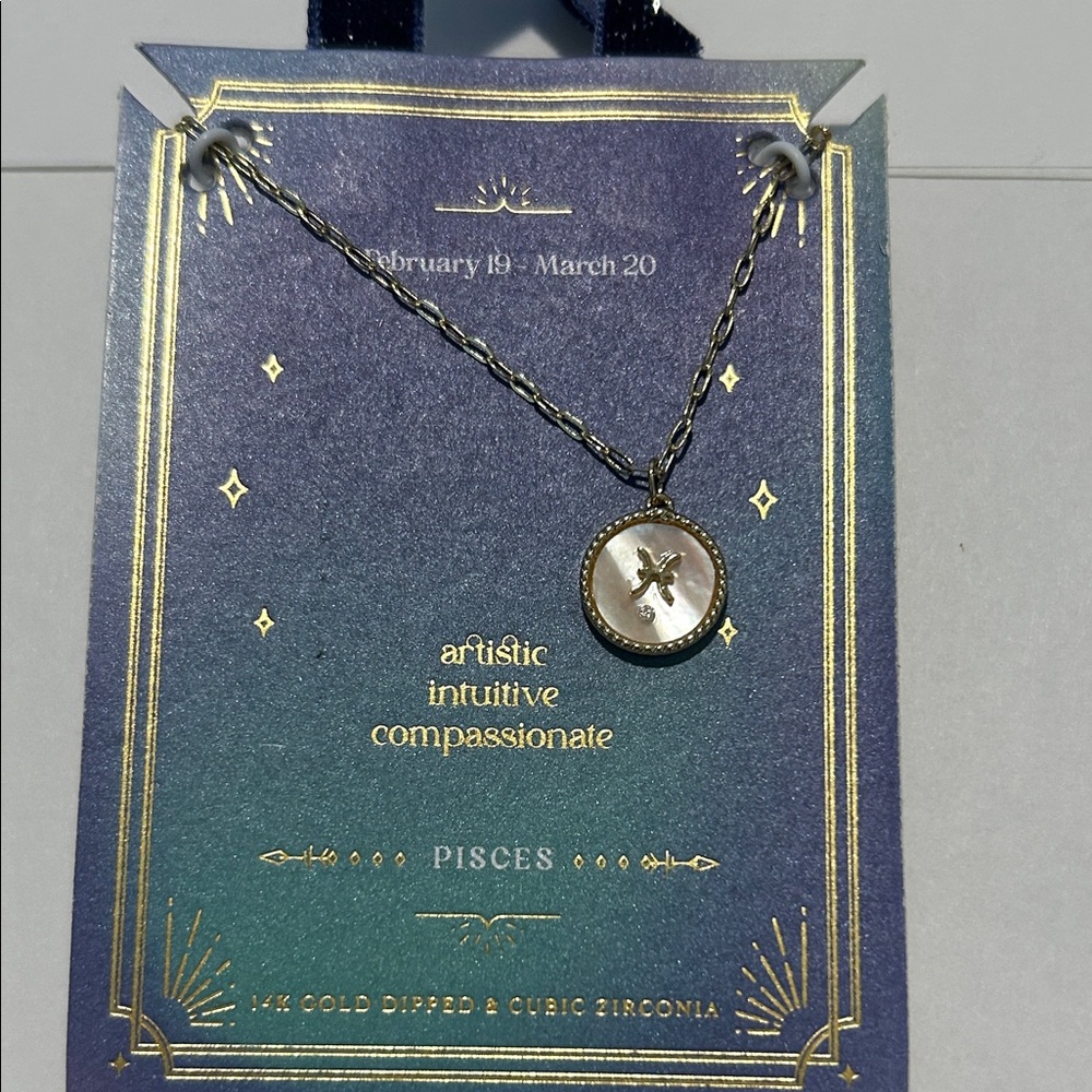 Gold Dipped Pisces Necklace